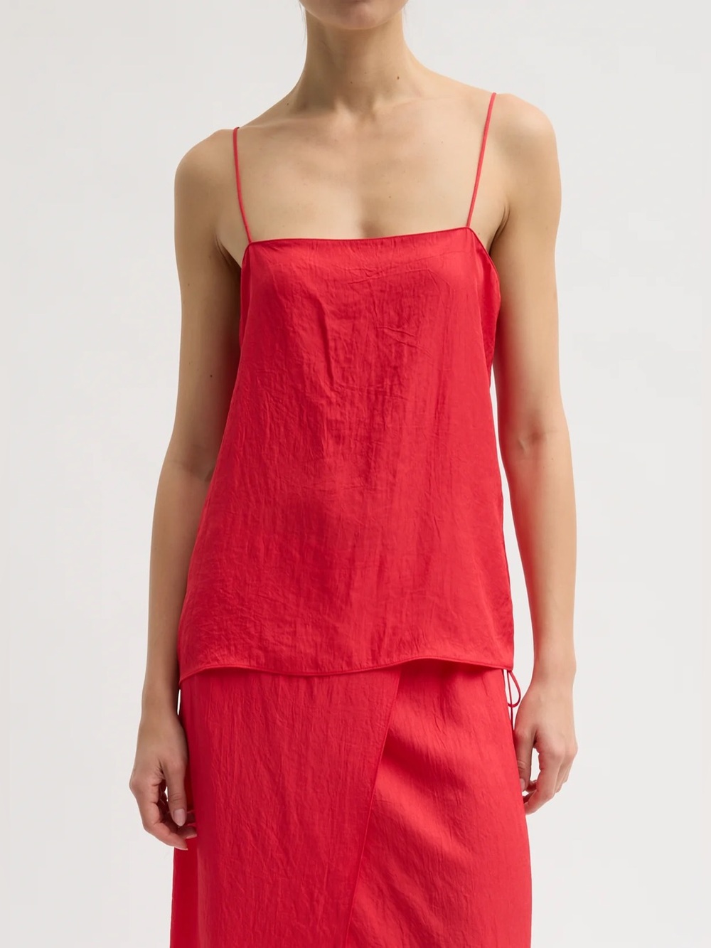 Tibi Summer Slip Cami - Faded Red size 4